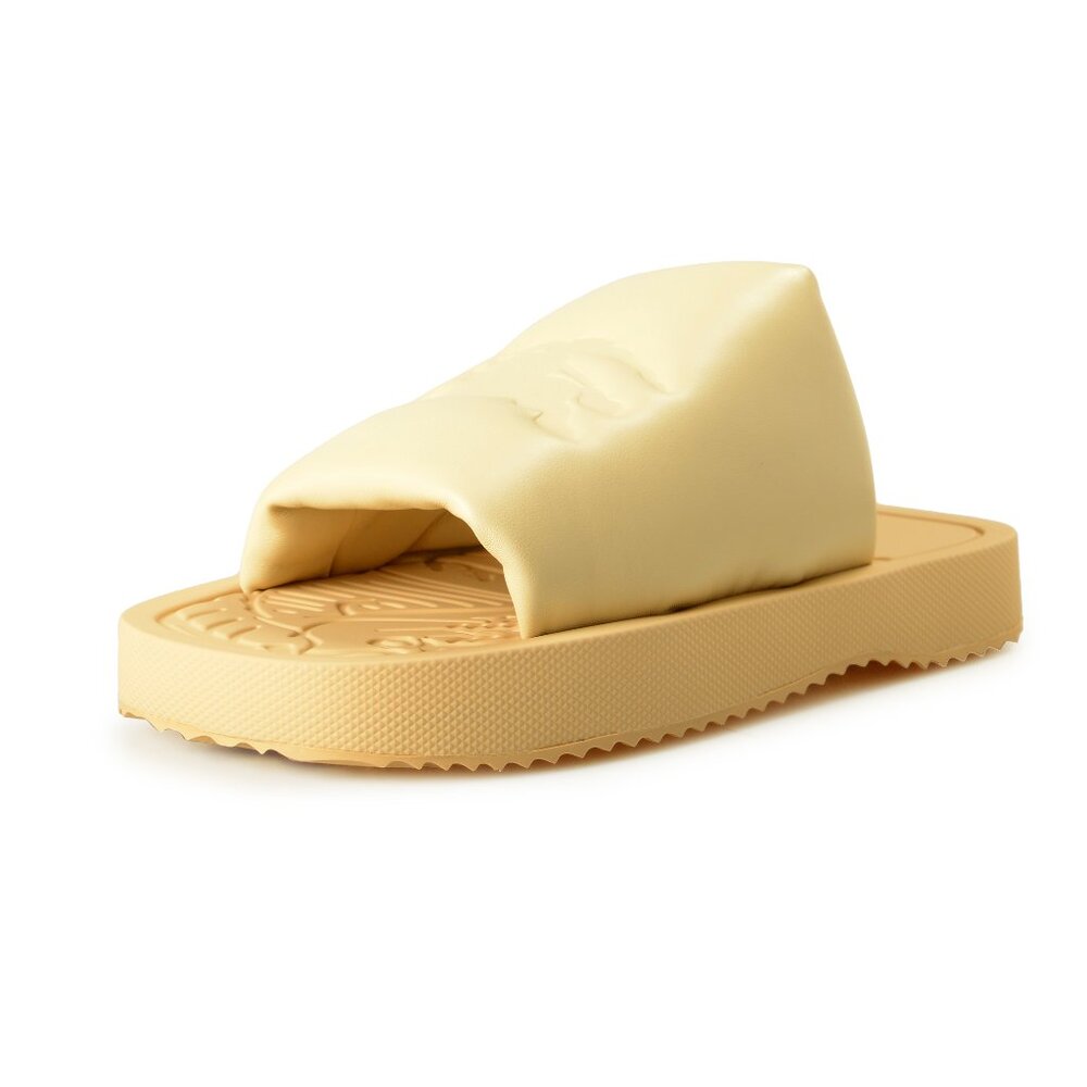 Burberry Women's "Knight Slab" 100% Leather Flip Flop Sandals ShoesUS 9 EUR 39 - Picture 1 of 8